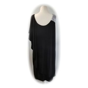 Women's Black and Silver Dress